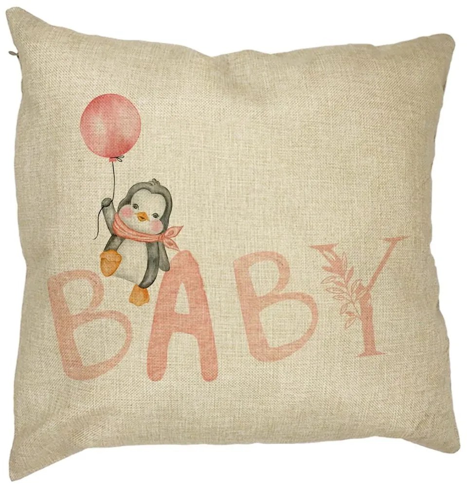 Perna Decorativa, Baby, 40x40 cm, Husa Detasabila, Burduf