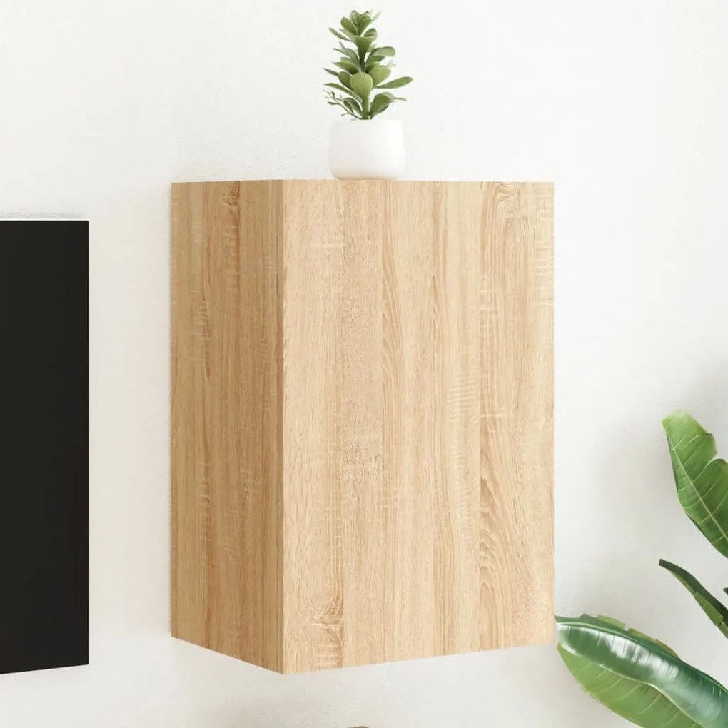 vidaXL Comodă TV de perete, stejar sonoma 40,5x30x60 cm lemn prelucrat