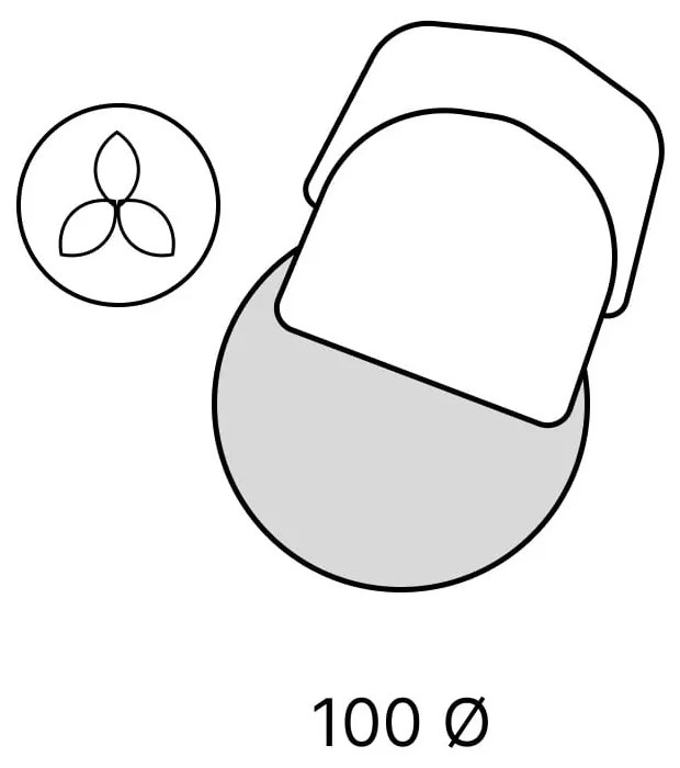 Covor albastru/portocaliu lavabil rotund ø 100 cm – Vitaus