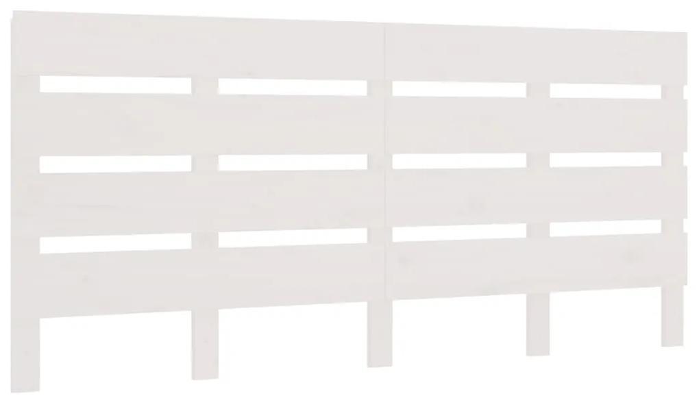Tablie de pat, alb, 160x3x80 cm, lemn masiv de pin 1, Alb, 160 x 3 x 80 cm