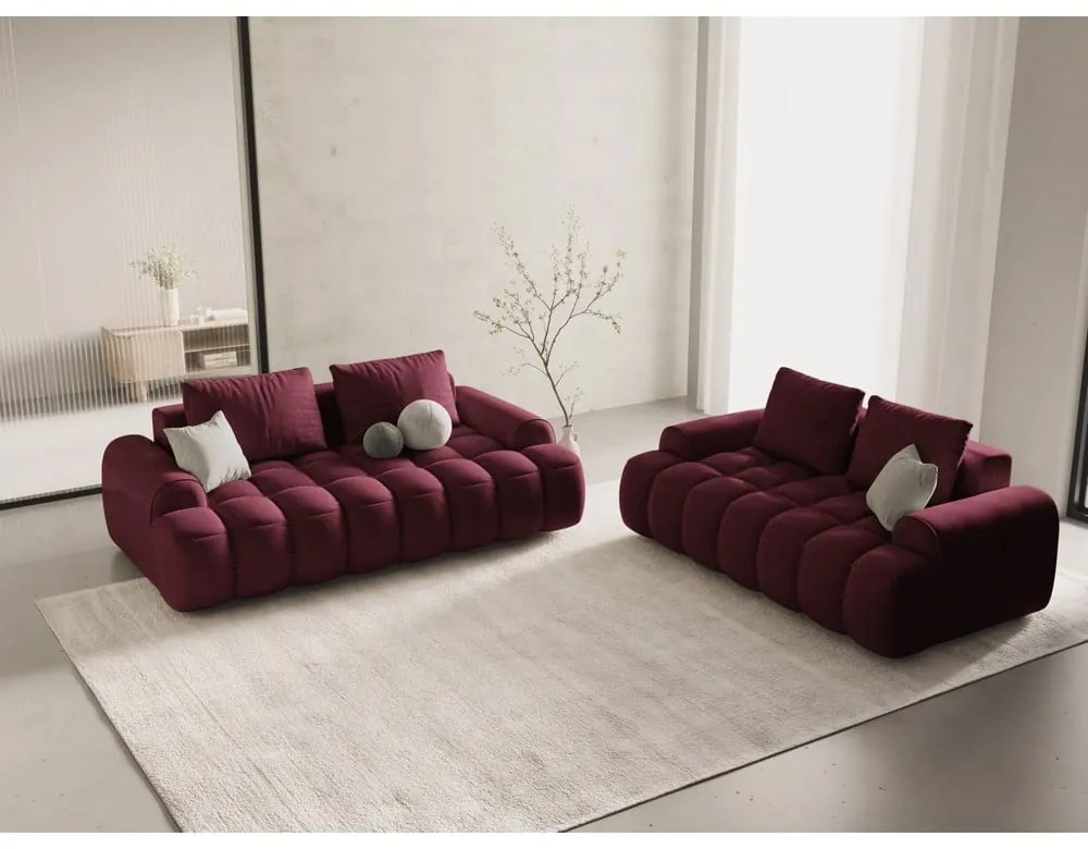 Canapea burgundy 175 cm Linz – Cosmopolitan Design