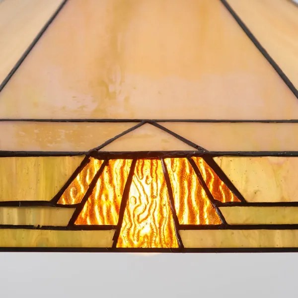 Candelabru cu lanț Tiffany NEVADA, 1xE27/60W/230V, Ø 35 cm — Endon 64285