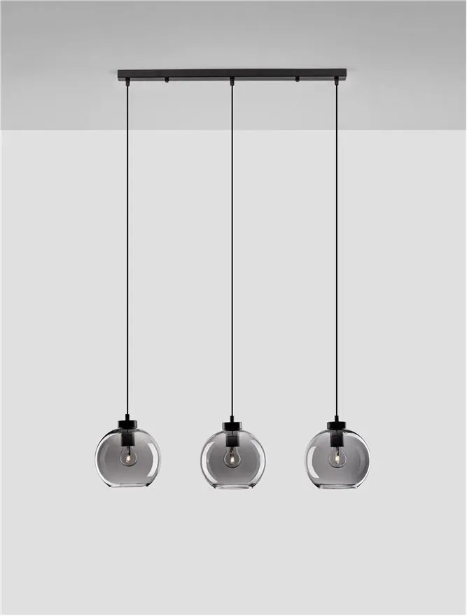 Lustra cu 3 pendule modern PALMER fumuriu
