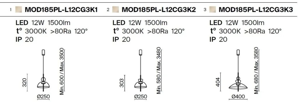 Lustra/Pendul LED design modern Bangkok D-40cm