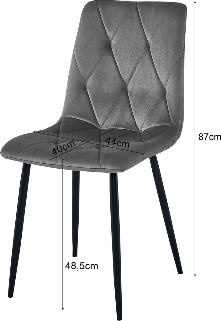 Crem scaun bucatarie LIBRA cu picioare negre