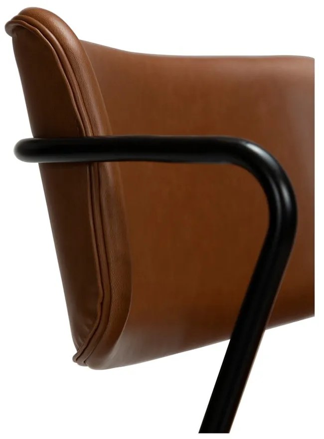 Scaun cu husă din piele artificială DAN-FORM Denmark Zed, maro
