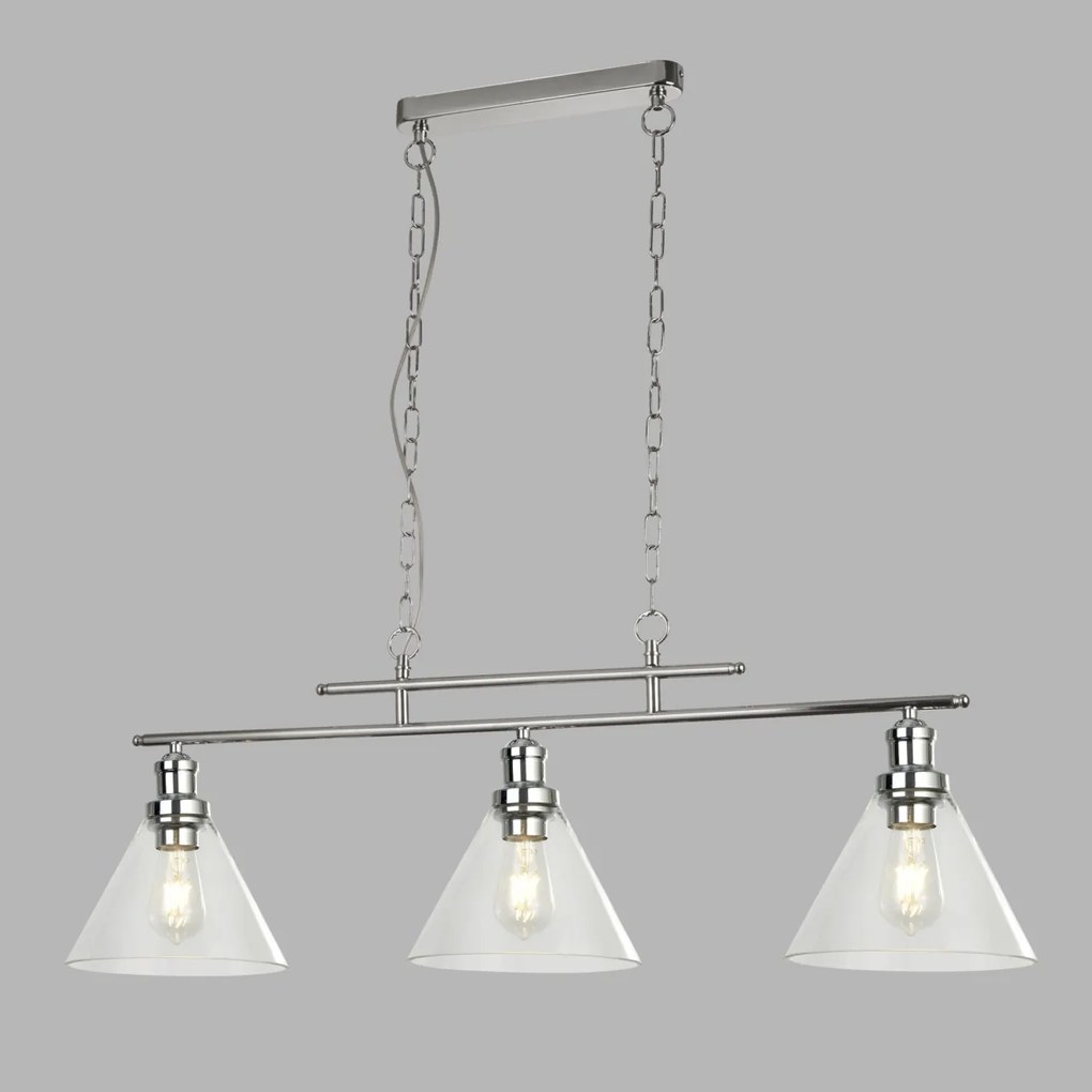 Lustra suspendata design clasic Pyramid crom 1277-3CC SRT