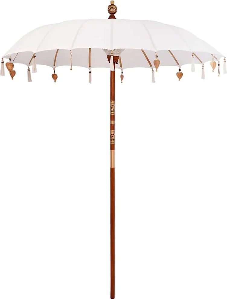 vidaXL Parasol Balinez Crem 190 x 190 x 260 cm
