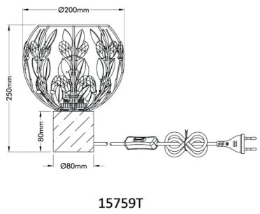 Lampă de masă Globo 15759T MIKA 1xE27/40W/230V