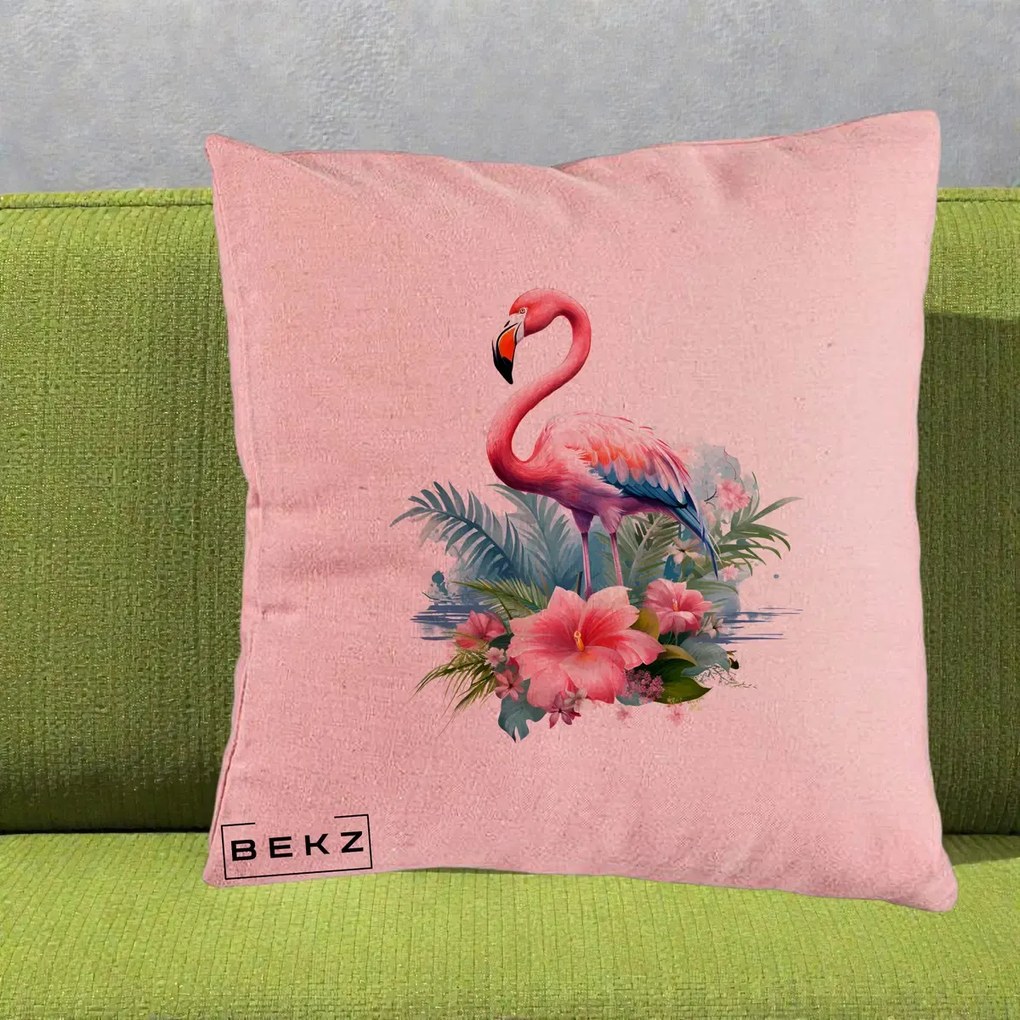 Perna Decorativa Raton in Halat Roz, 40x40 cm, Roz, Husa Detasabila, Perna Inclusa, BEKZ®