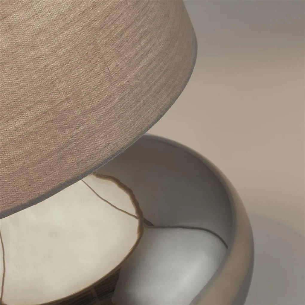 Veioza/Lampa de masa design decorativ Oslo fumuriu/gri