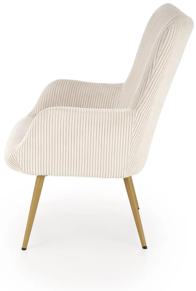 Fotoliu Amaro velvet crem H97 cm