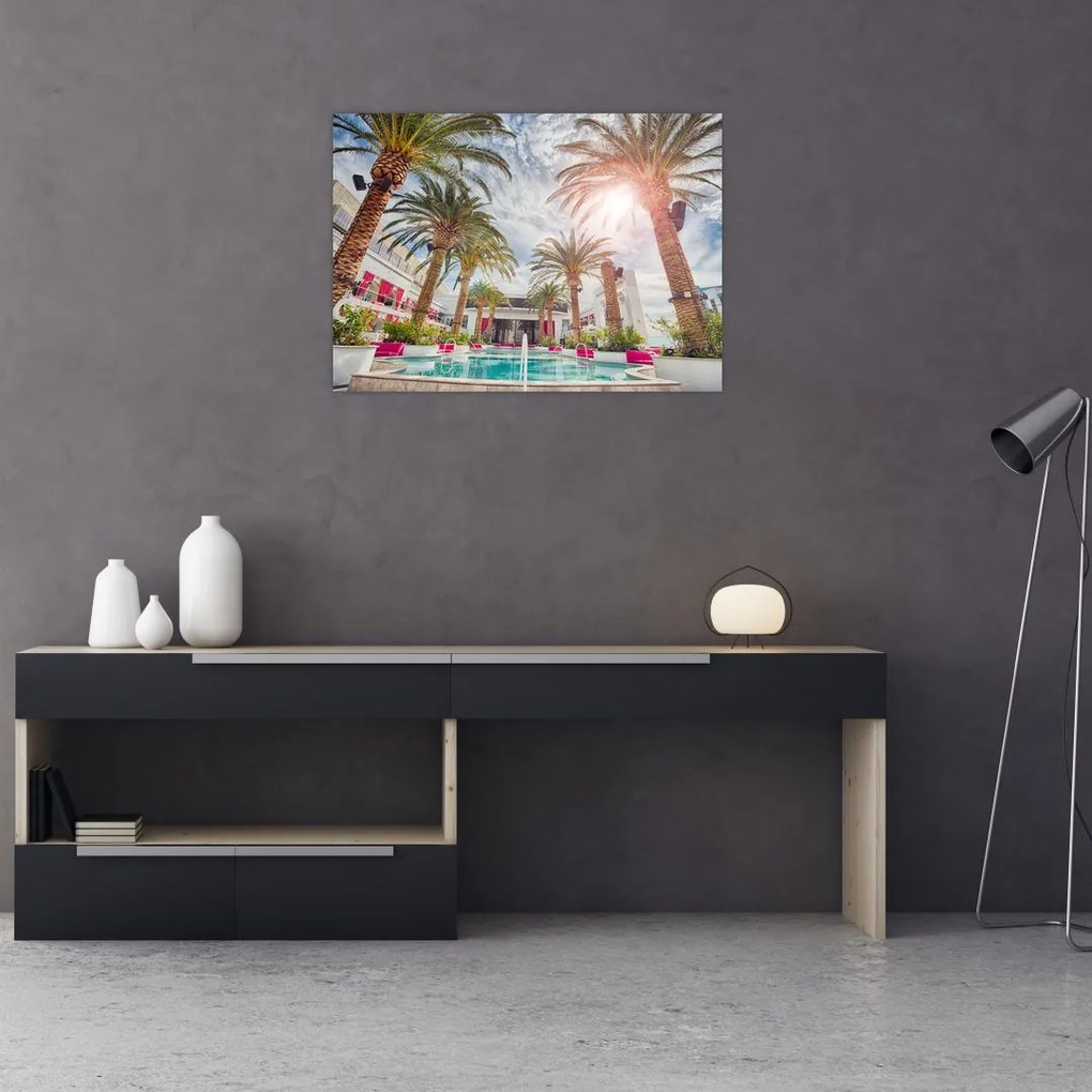 Tablou - palmier cu bazin (70x50 cm), în 40 de alte dimensiuni noi