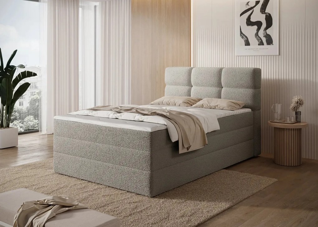 Pat lemn masiv boxspring Kasped