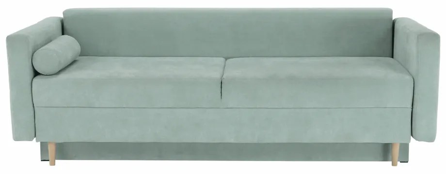 Canapea extensibilă, verde mentă textil Queens, AURELIA