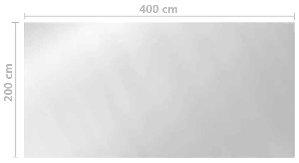 Prelata piscina, argintiu, 400x200 cm, PE