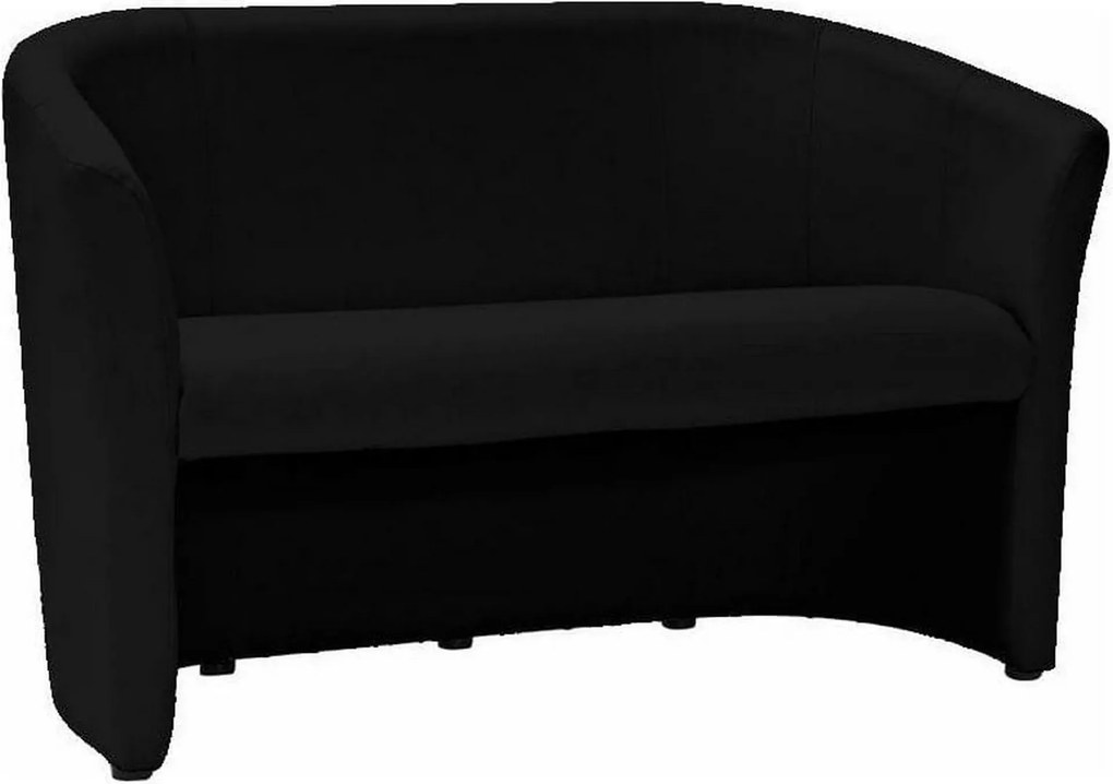 Canapea TM-2, negru, piele ecologica, 126x60x76 cm