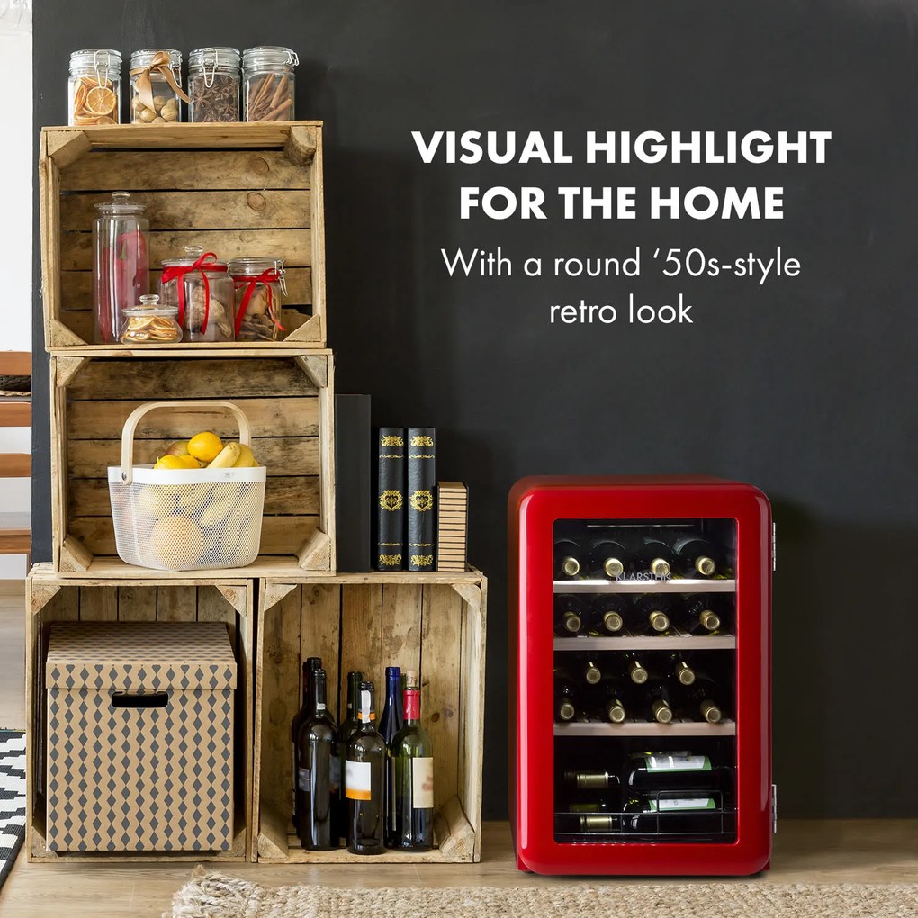 Vinetage 19 Uno, frigider pentru băuturi, 70 litri, 4-22°C, retro-design