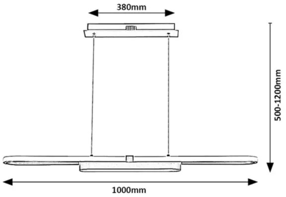 Lustră LED pe cablu CONTESSA LED/48W/230V 4000K negru Rabalux 72030