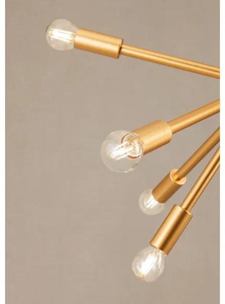 Redo 01-2935 - Lustru STELLAR suspendat pe cablu, 18xE14/25W/230V, auriu