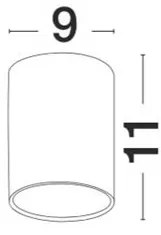 Spot LED aplicat de exterior IP65 CECI alb 9cm NVL-9200612