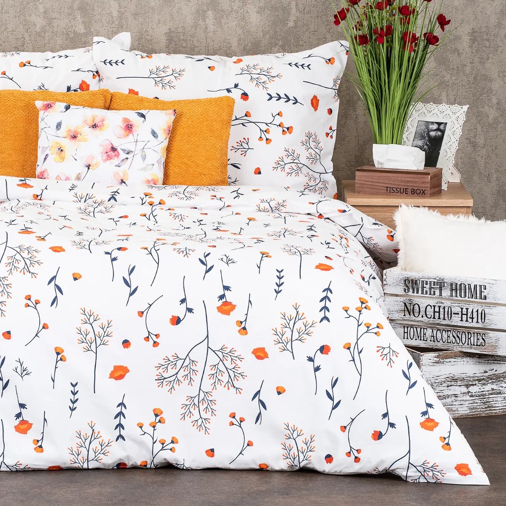 Lenjerie de pat 4Home Floret, din bumbac, 140 x 200 cm, 70 x 90 cm