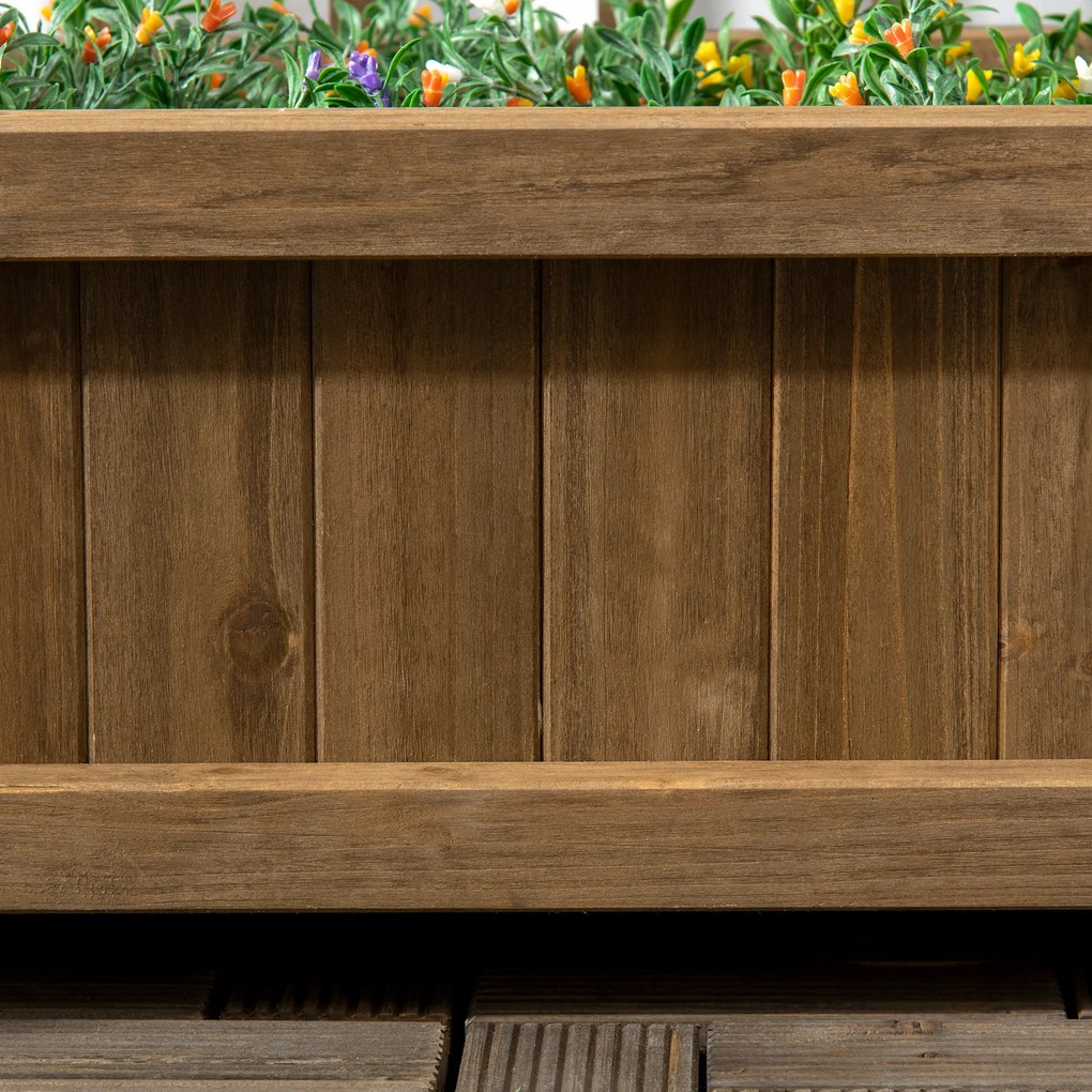 Outsunny Jardinieră cu spalier recipient pentru flori jardinieră pe picior 64 x 28 x 75 cm inserturi de irigare lemn masiv | Aosom Romania