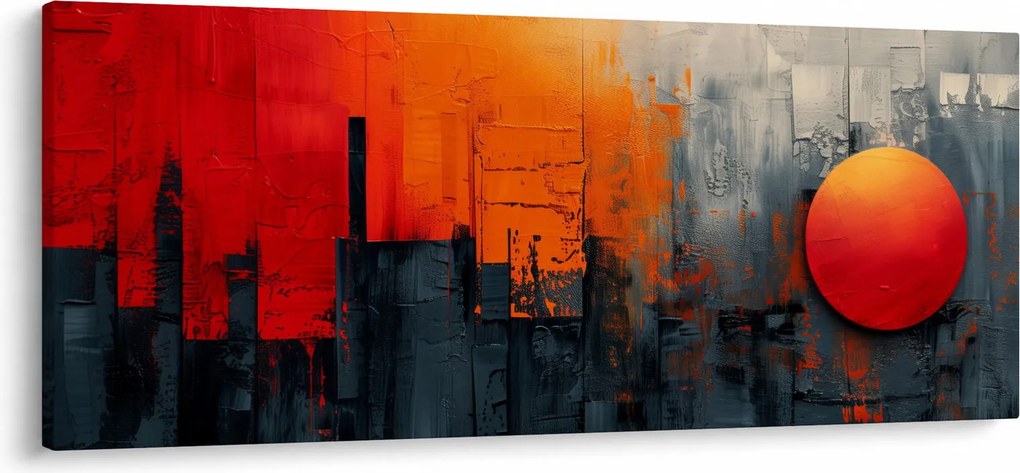Tablou - Pictura abstractă a orașului (120x50 cm)