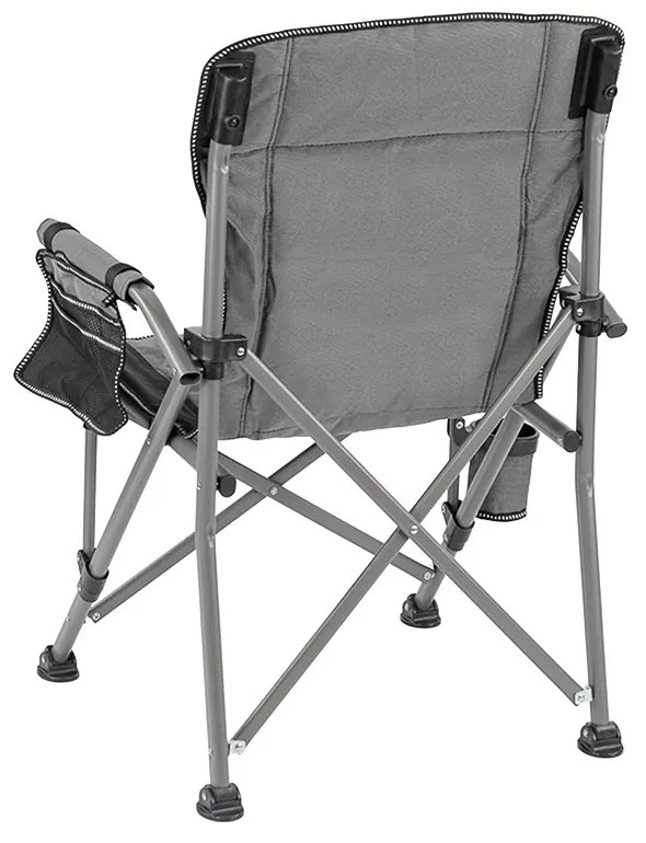 Leziter Comfort Plus scaun de pescuit cu braț și suport pentru pahare gri