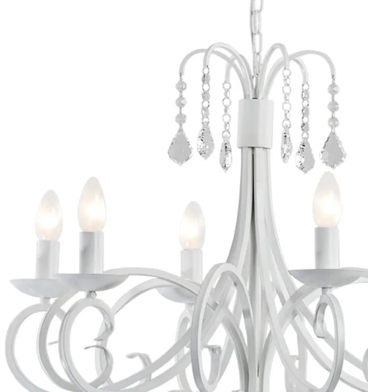 Pendul design modern Diadema alb 64cm