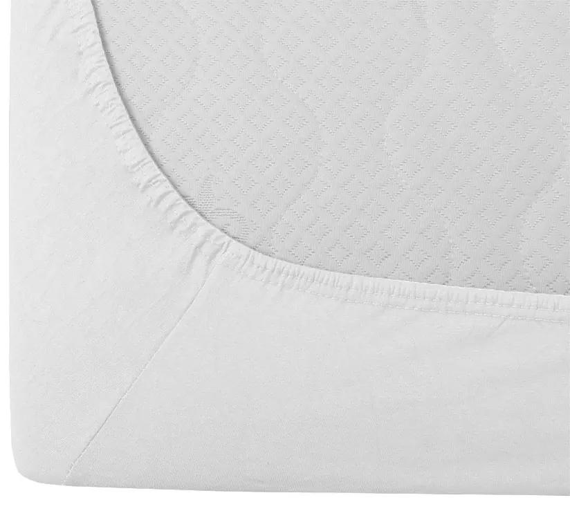 Cearsaf Jersey cu elastic 90x200 cm alb