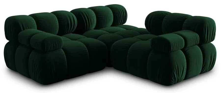 Canapea verde cu tapițerie din catifea 282 cm Bellis – Micadoni Home