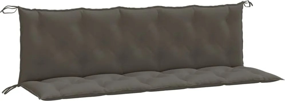 vidaXL Pernă bancă de grădină 2buc melanj gri închis 180x50x7cm textil