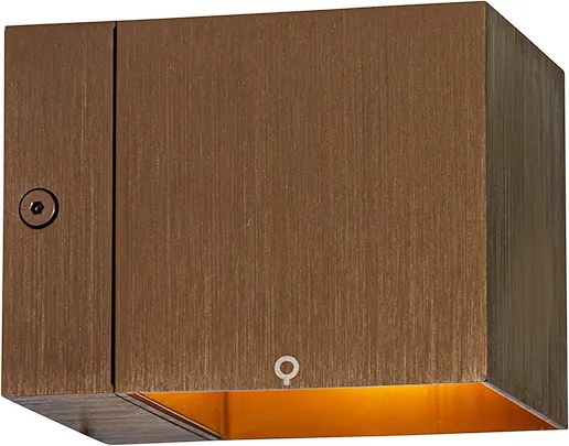 Lampa de perete inteligenta bronz inchis 8 cm inclusiv WiFi G9 - Transfer