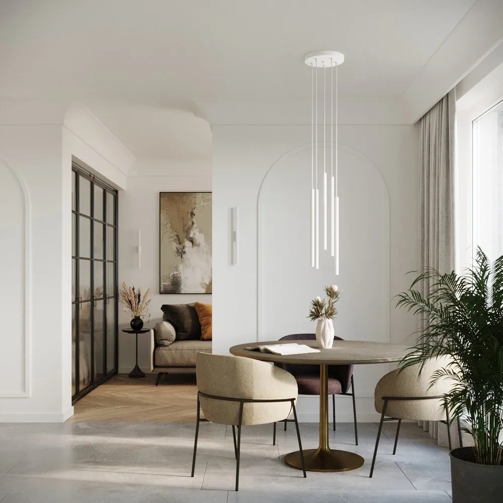 Aplică de perete albă ø 2,5 cm Fideus – Sollux