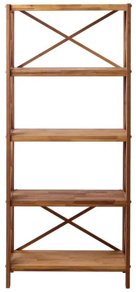 Etajeră în culoare naturală din lemn de stejar 70x161 cm X-Shelf – Unique Furniture