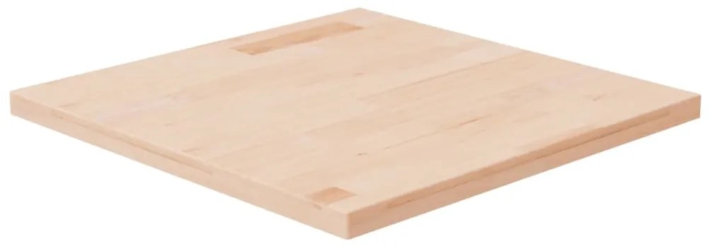 Blat de masa patrat, 50x50x2,5 cm, lemn masiv stejar netratat