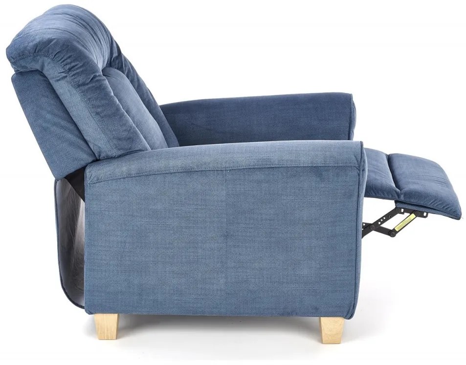 Fotoliu recliner Bard stofa bleumarin H102 cm