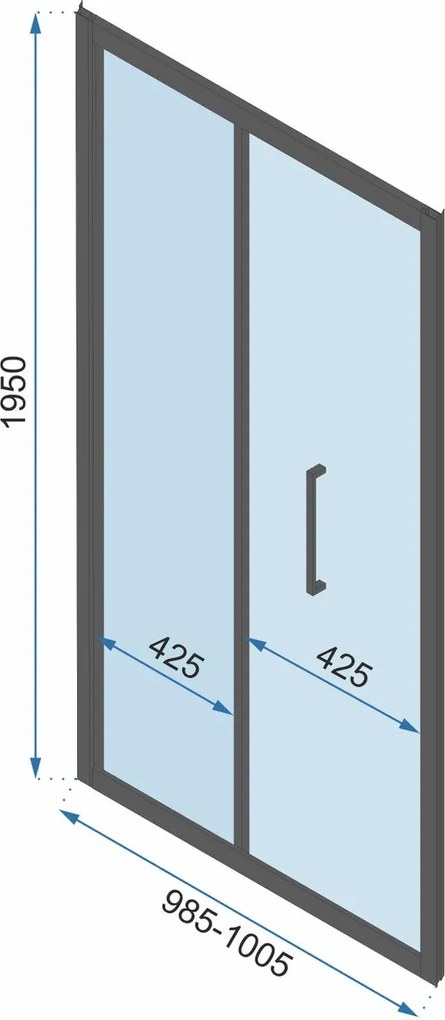 Cabina de dus de perete Rapid Fold 80x80 cm negru