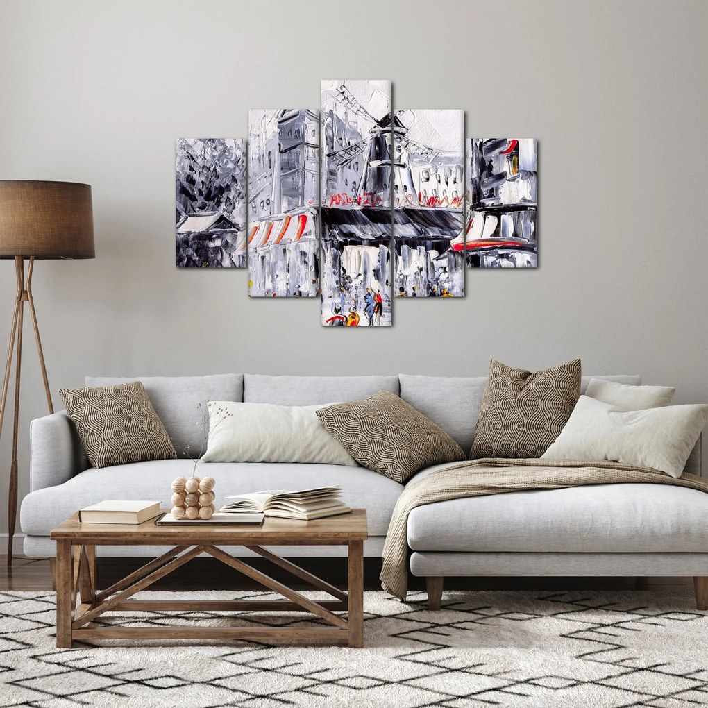 Tablou - Strada din Paris, pictură în ulei (150x105 cm)