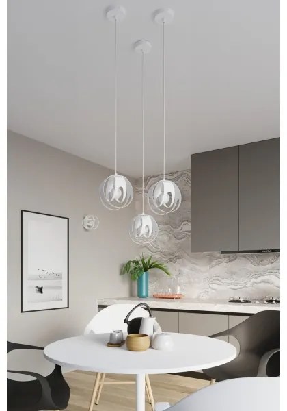 Lustră aplicată TULOS 1xE27/60W/230V albă Sollux SL.1082