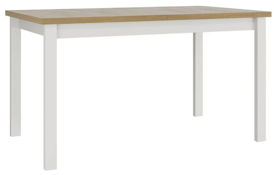 Masă sufragerie extensibilă 140 cm Deasal 80 x 140/180 II (Stejar sonoma + Alb) (pentru 6-8 persoane). 1105350