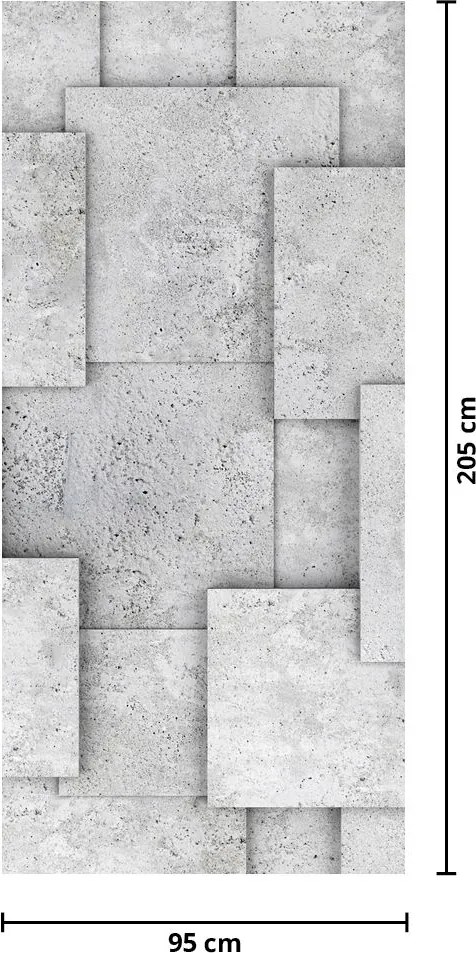 Fototapet pentru ușă - Abstract dale de beton (95x205cm)