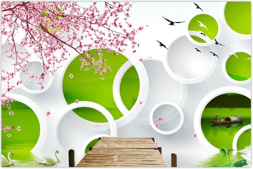 Tablou - Ponton peste lac (90x60 cm)