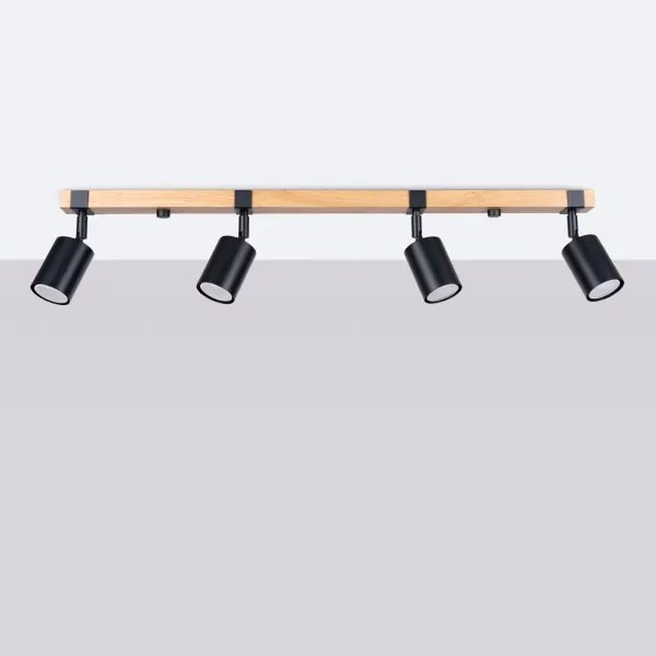 Spot Sollux SL.1346 FAGER 4xGU10/10W/230V negru