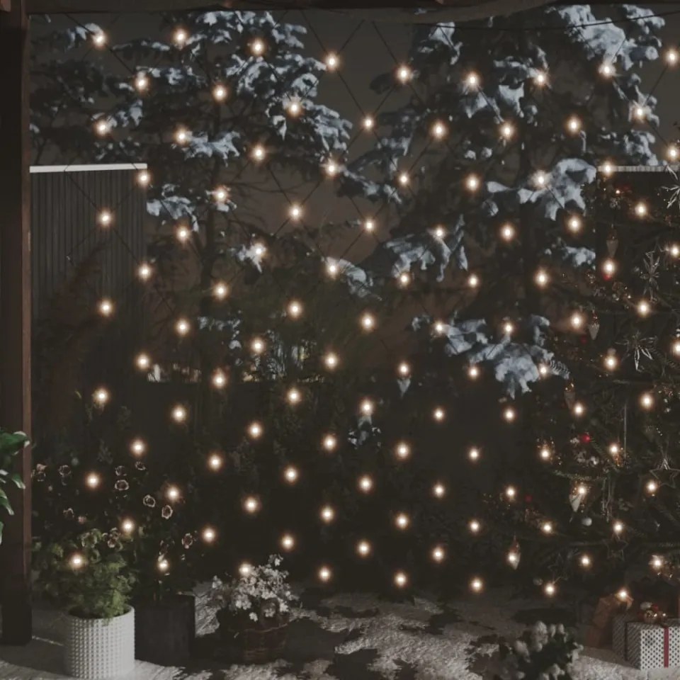 Plasă lumini Crăciun alb cald 4x4 m 544 LED interior/exterior