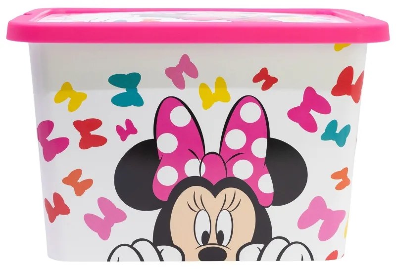 Disney Minnie Edgy Bows cutie de depozitare din plastic 7 L