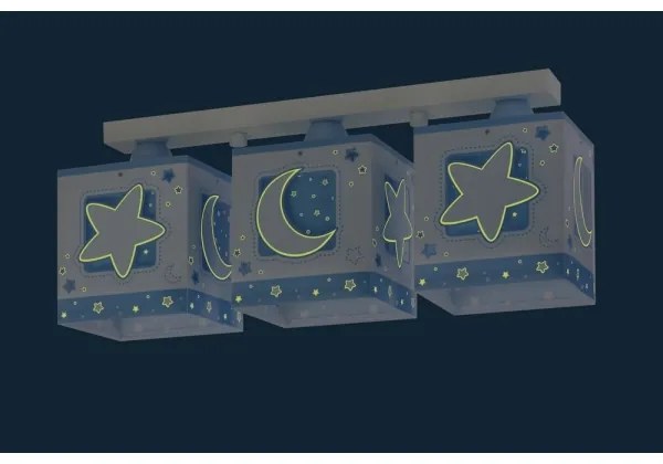 Plafonieră pentru copii Dalber 63233NT MOONLIGHT 3xE27/60W/230V