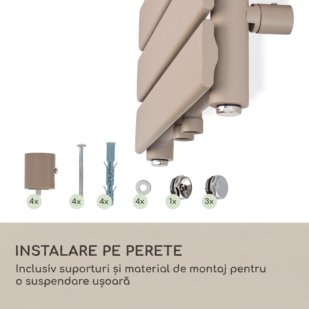 Blumfeldt Fairmont radiator 80 x 45 375W hot water 3 towel holders 1/2