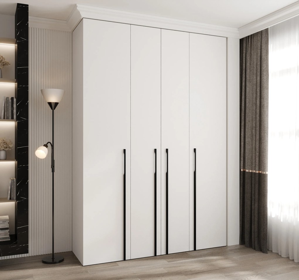 Dulap de haine 170 cm Carmela 40-3 (alb + Negru). 1126617
